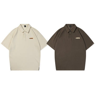 Polo Retro con Textura Bordada para Hombre - Image 4