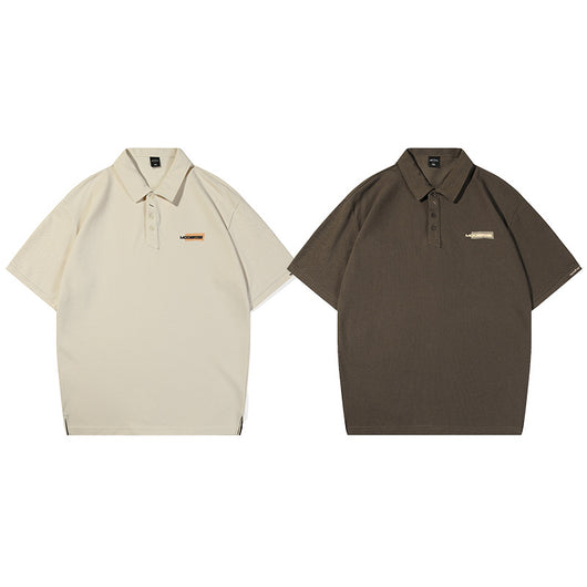 Polo Retro con Textura Bordada para Hombre - Image 4