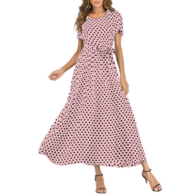 Vestido con Estampado de Lunares y Cintura Elástica - Image 18