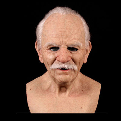Máscara de Anciano con Cabello Blanco y Barba para Halloween - Image 26