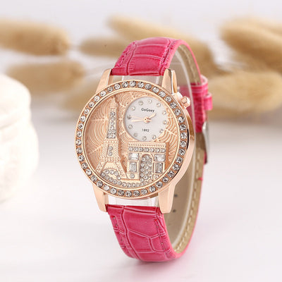 Reloj de Diamantes Emblema Eiffel Bandera - Colección Exclusiva de Lujo - Image 4