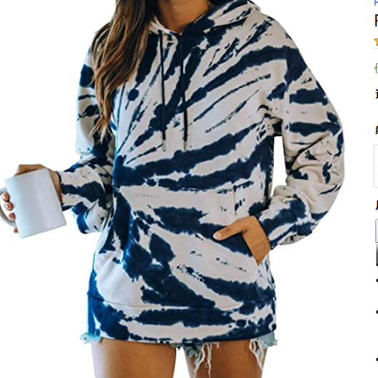 Sudadera con Capucha Tie-Dye de Manga Larga para Mujer - Image 8