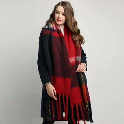 Bufanda Otoño Invierno con Borlas para Mujer - Calidez y Estilo - Image 25