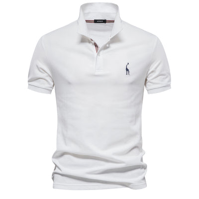Polo Clásico para Hombre con Bordado de Venado - Diseño Básico Manga Corta - Image 9