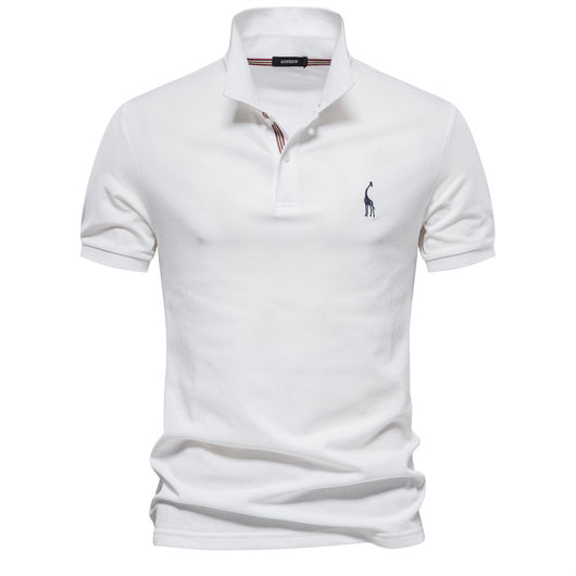 Polo Clásico para Hombre con Bordado de Venado - Diseño Básico Manga Corta - Image 9
