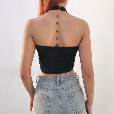 Chaleco Corto Halter con Cadena - Image 6