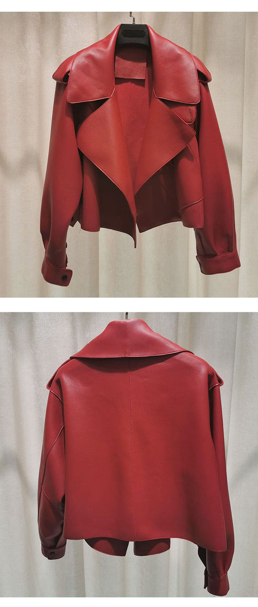 Chaqueta de Cuero para Mujer Estilo Retro Clásico - Image 7