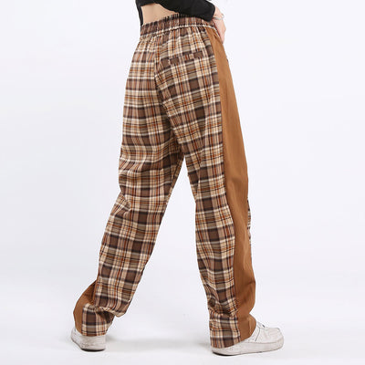 Pantalón Casual Recto con Cintura Elástica y Detalles en Cuadros - Image 13