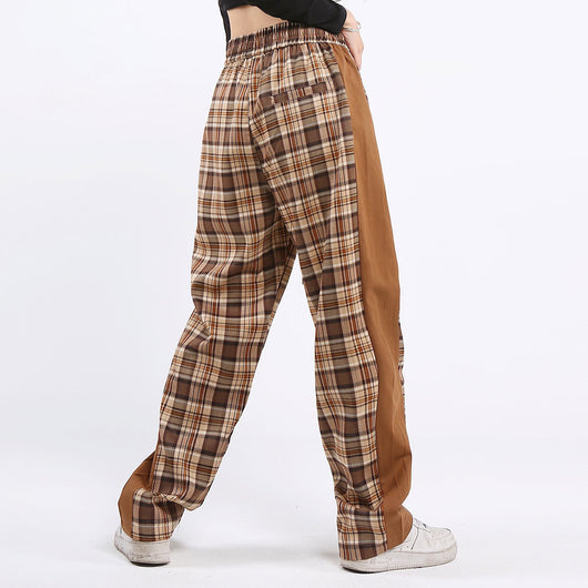 Pantalón Casual Recto con Cintura Elástica y Detalles en Cuadros - Image 13