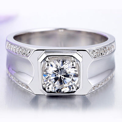 Anillos para Pareja con Diamante en Plata 925 Bañada en Oro - Image 3