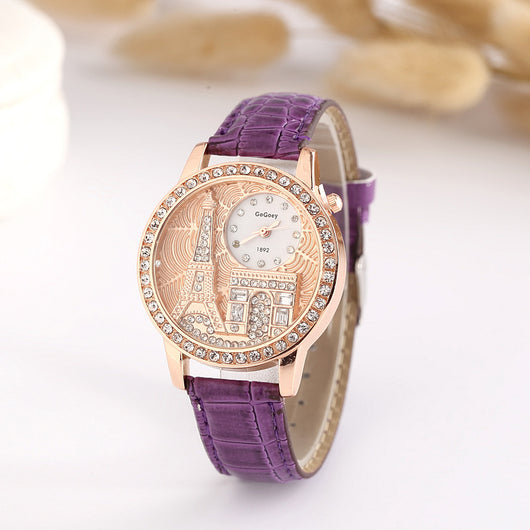 Reloj de Diamantes Emblema Eiffel Bandera - Colección Exclusiva de Lujo - Image 9