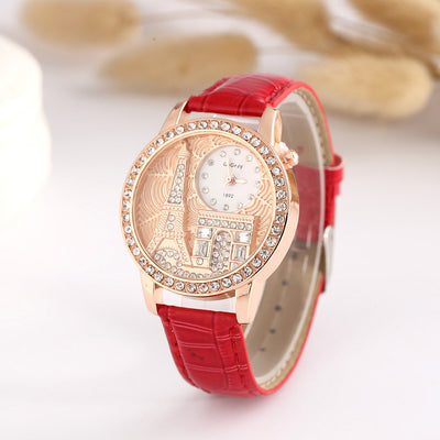 Reloj de Diamantes Emblema Eiffel Bandera - Colección Exclusiva de Lujo - Image 6