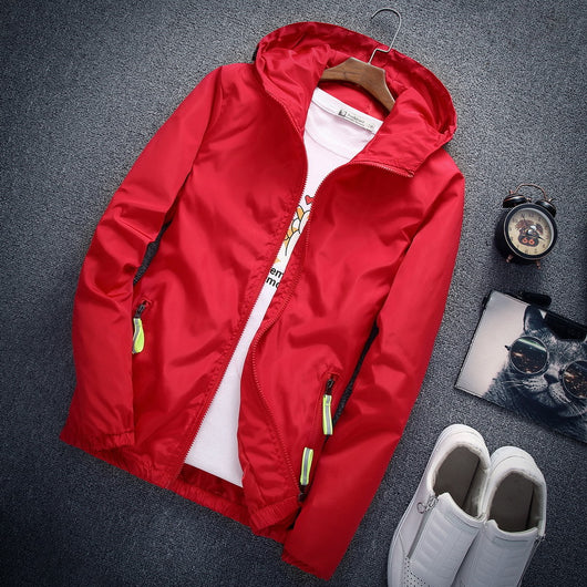 Chaqueta Ligera con Capucha para Hombre - Estilo Casual Versátil