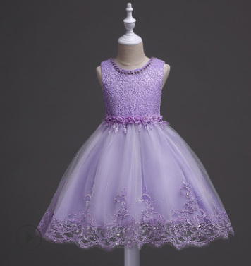 Vestido de Princesa para Niñas - Diseño Floral Elegante para Bodas y Celebraciones - Image 12