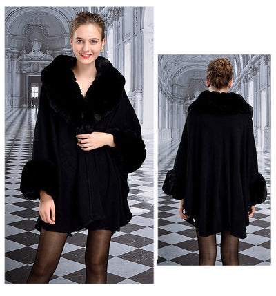 Capa Chal de Pelaje de Conejo Rex para Mujer - Image 8