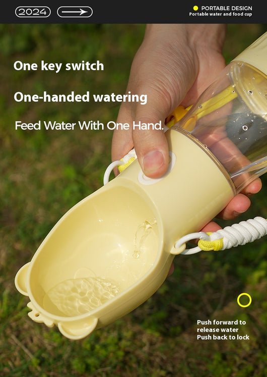 Botella de Agua Portátil 2 en 1 para Perros y Gatos con Comedero Integrado - Image 28