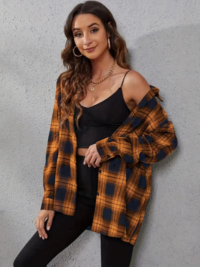 Cardigan Cuadros Suelto para Mujer - Image 8