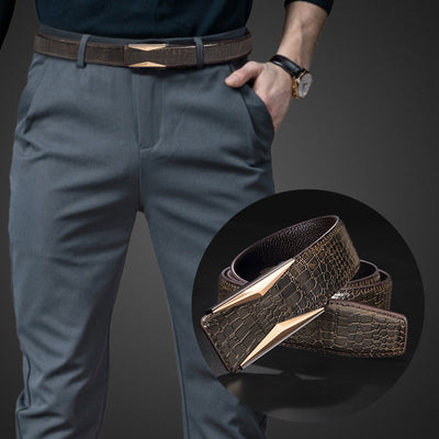 Cinturón de Cuero para Hombre con Hebilla Automática - Image 2
