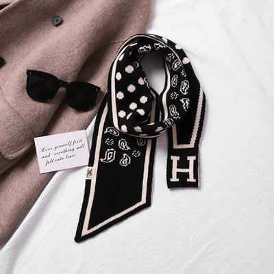 Bufanda Tejida Cuadros Houndstooth Elegante y Versátil - Image 17