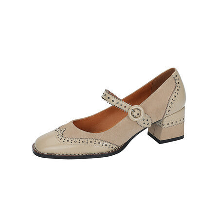 Zapatos Mary Jane Vintage con Tacón Grueso y Punta Cuadrada para Mujer - Image 6