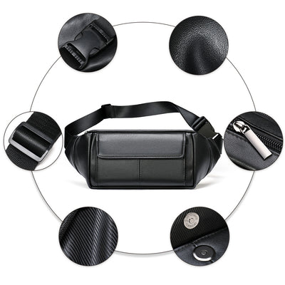 Bolso Pecho Diagonal de Cuero Oveja para Hombre Deportivo - Image 10