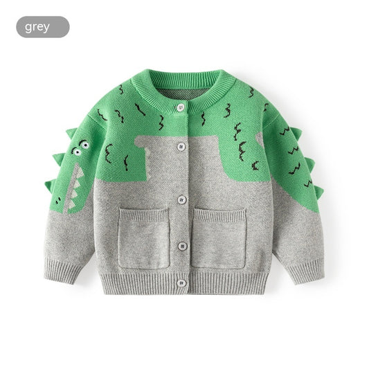 Cardigan Tejido Dinosaurio para Niños - Image 2