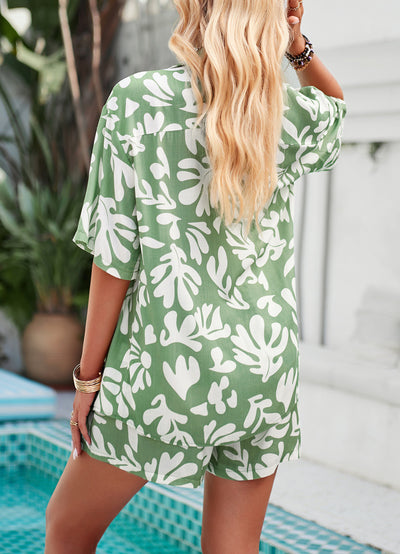 Conjunto de Verano para Mujer: Blusa Estampada y Shorts con Cordón - Image 12