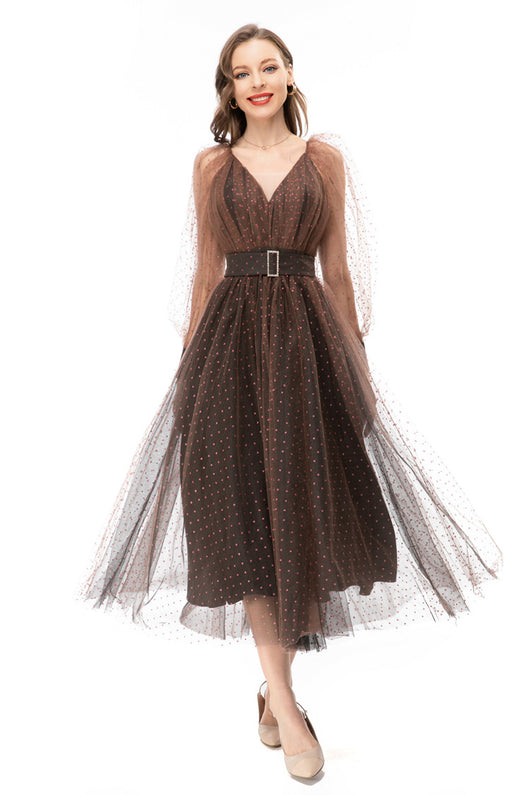Vestido Ligero con Dobladillo de Gasa y Cintura Ajustada - Image 19