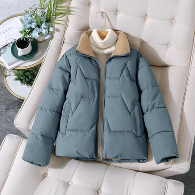 Chaqueta Acolchada Corta de Algodón Versátil para Mujer - Image 6