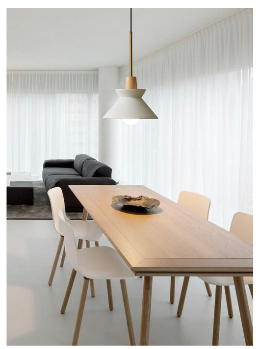 Lámpara Colgante Nórdica Estilo Cemento y Madera - Image 15