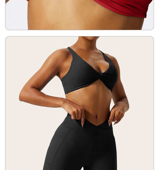 Sujetador Deportivo Mujer Espalda Cruzada Color Sólido - Image 18
