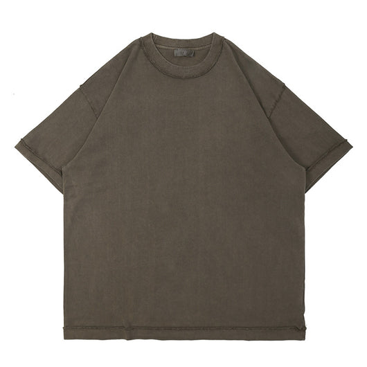 Camiseta Oversized Lavada de Algodón Pesado para Hombre - Image 12