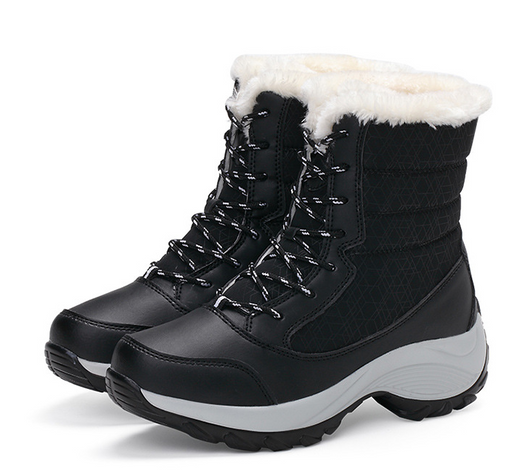 Botas de Nieve Impermeables para Mujer con Forro de Algodón y Terciopelo - Image 4