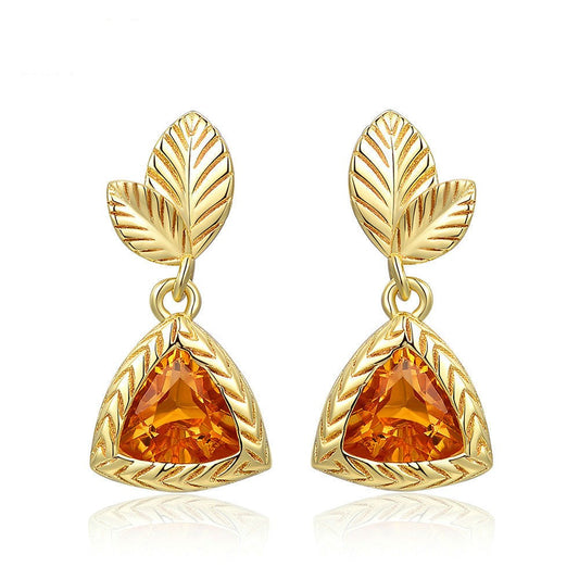 Aretes de Citrino Natural