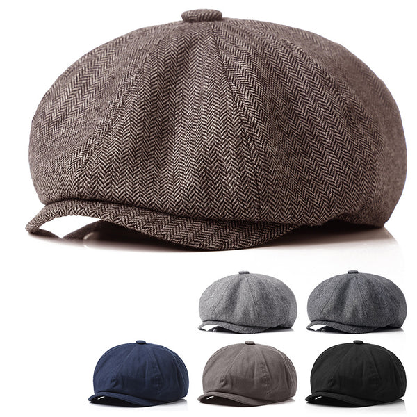 Gorra Octagonal Retro para Hombre - Estilo Vintage y Versátil