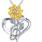 Collar Corazón con Colgante de Girasol