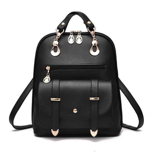 Mochila Bolso Convertible de Piel Sintética para Mujer