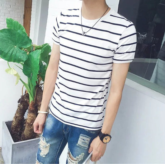 Playera a Rayas Casual para Hombre - Image 8