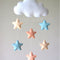 Decoración Colgante Nórdica de Estrellas y Nubes para Cuarto de Bebé