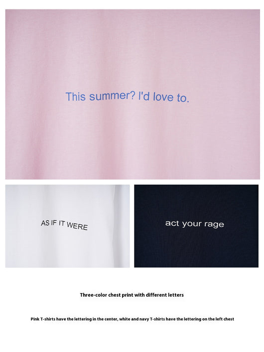 Camiseta de Algodón con Estampado de Letras - Image 19