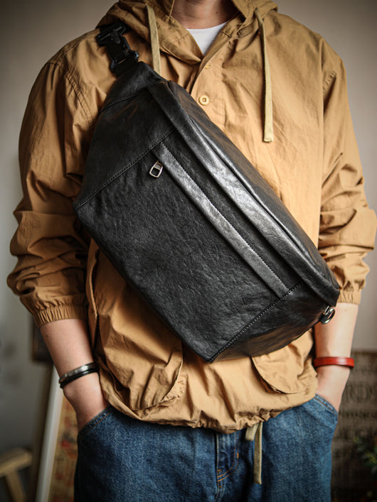 Bolsa Mensajero de Cuero Vacuno Vintage Gran Capacidad para Hombre - Image 5