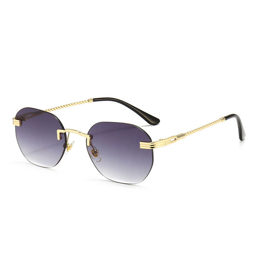 Gafas de Sol Cuadradas Sin Marco para Mujer con Lentes Marinos - Image 2