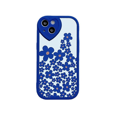 Funda de Silicona para Teléfono con Flores Azules - Diseño Amor - Image 13