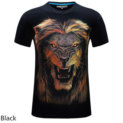 Playera Casual Estampado Animal 3D Personalizada Talla Grande Hombre - Image 4