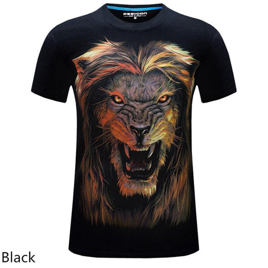 Playera Casual Estampado Animal 3D Personalizada Talla Grande Hombre - Image 4