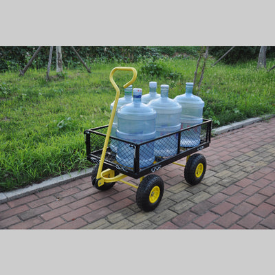 Carrito de Jardín de Acero con Asa Giratoria y Laterales Desmontables - Image 9