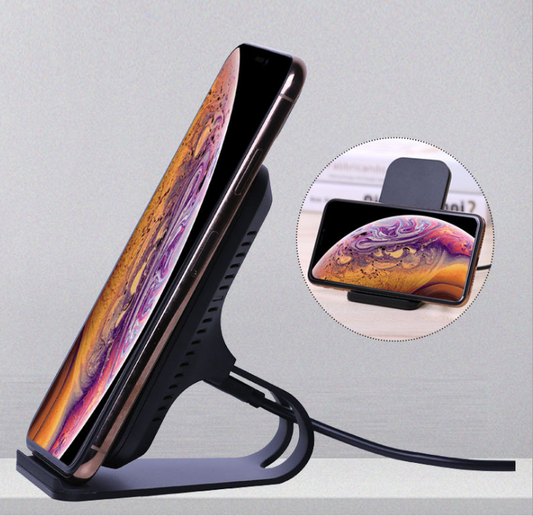 Soporte Vertical para Celular con Cargador Inalámbrico 10W de Carga Rápida