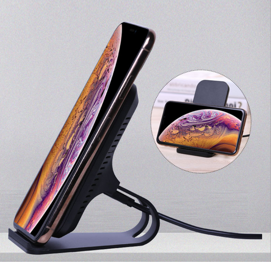 Soporte Vertical para Celular con Cargador Inalámbrico 10W de Carga Rápida