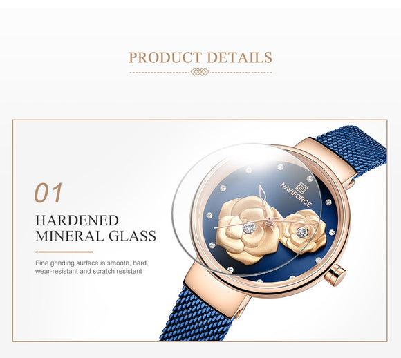 Reloj de Cuarzo para Mujer con Pulsera de Acero Inoxidable