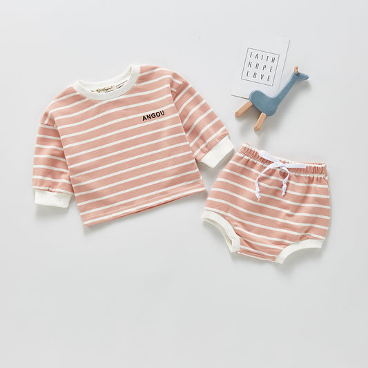 Conjunto Deportivo de Dos Piezas con Rayas y Mangas Largas